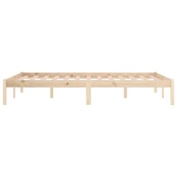 Berkfield Home Bed Frame without Mattress 193x203 cm Solid Wood Pine King in Brown - thumbnail 6
