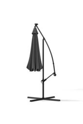 Living and Home Outdoor 32 LED Lighted Patio Umbrella with Crank Lift System with Base in Dark Grey - thumbnail 5