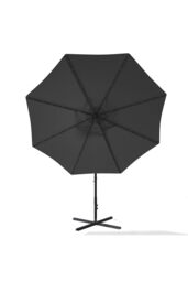 Living and Home Outdoor 32 LED Lighted Patio Umbrella with Crank Lift System with Base in Dark Grey - thumbnail 4