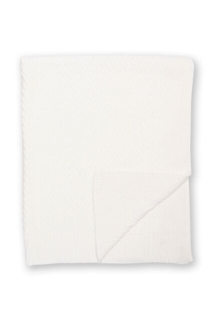 Kite Baby Heirloom Knit Blanket Off-White in Cream - image 1