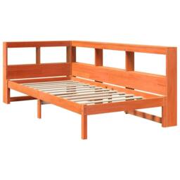 Berkfield Home Decorative Bookcase Bed without Mattress Wax Brown 90x200 cm Soli - thumbnail 4
