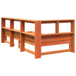 Berkfield Home Decorative Bookcase Bed without Mattress Wax Brown 90x200 cm Soli - thumbnail 9