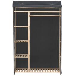 Berkfield Home Wardrobe Grey 110x40x170 cm Fabric - Size: 110 x 40 x 170 cm - thumbnail 1