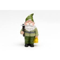Jardinopia Standing Gnome With Watering Can Plant Pot Feet - Set of 3 in Green - thumbnail 2