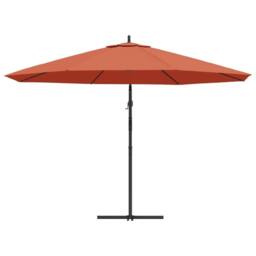 Berkfield Home Cantilever Umbrella with Aluminium Pole 350 cm Terracotta - thumbnail 5