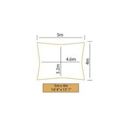 Primrose 5m x 4m Waterproof Patio Sun Shade Sail Canopy 98% UV Block Free Rope in Dark Grey - thumbnail 6