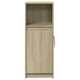Berkfield Home Sideboard with LED Sonoma Oak 38x34x100 cm Engineered Wood in Light Tan - Size: 38 x 34 x 100 cm - thumbnail 6