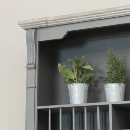 Melody Maison Grey Wall Mounted Wooden Plate Rack - thumbnail 6