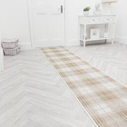 runrug Carpet Runner Rug - Indoor/Outdoor, Reversible, 2mm - 'Plaid' in Brown - Size: 60 cm x 390 cm - thumbnail 3