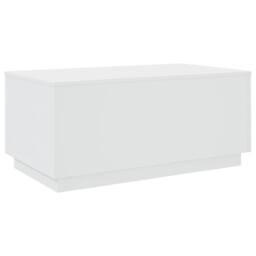 Berkfield Home Modern Coffee Table with LED Lights White 90x50x40 cm - Size: 90 x 50 x 40 cm - thumbnail 1