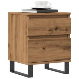 Berkfield Home Bedside Cabinets 2 pcs Artisan Oak 40x35x50 cm Engineered Wood in Brown - Size: 40 x 35 x 50 cm - thumbnail 1