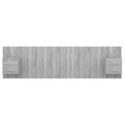Berkfield Home Bed Headboard with Cabinets Grey Sonoma Engineered Wood - thumbnail 4