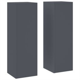 Berkfield Home Outdoor Plant Stands Pillar 2 pcs Anthracite 24x24x75 cm Steel - Size: 24 x 24 x 75 cm - thumbnail 2