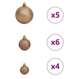 Berkfield Home Beautiful Artificial Pre-lit Christmas Tree with 150 LEDs Pink 15 - thumbnail 7