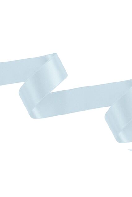 Neel Blue Double Sided Satin Polyester Ribbon Roll, 25mm x 10 Metres in Light Blue - image 1