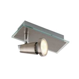 Netlighting SPOT LED Single Adjustable Spotlight Nickel 400lm 2700K 17x12x7cm in Grey - Size: 17 x 12 x 7 cm - thumbnail 1
