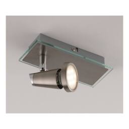 Netlighting SPOT LED Single Adjustable Spotlight Nickel 400lm 2700K 17x12x7cm in Grey - Size: 17 x 12 x 7 cm - thumbnail 2