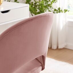 FurnitureboxUK Chicago Velvet Office Chair in Pink - thumbnail 6