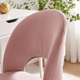 FurnitureboxUK Chicago Velvet Office Chair in Pink - thumbnail 4