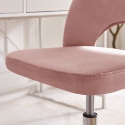 FurnitureboxUK Chicago Velvet Office Chair in Pink - thumbnail 5