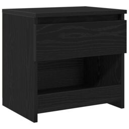 Berkfield Home Nightstands 2 pcs Black Oak 40x30x39 cm Made from Engineered Wood - Size: 40 x 30 x 39 cm - thumbnail 5