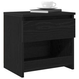 Berkfield Home Nightstands 2 pcs Black Oak 40x30x39 cm Made from Engineered Wood - Size: 40 x 30 x 39 cm - thumbnail 3