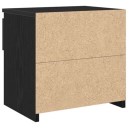 Berkfield Home Nightstands 2 pcs Black Oak 40x30x39 cm Made from Engineered Wood - Size: 40 x 30 x 39 cm - thumbnail 7