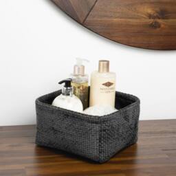 JVL Metro Square Storage Baskets - Set of 2 in Dark Grey - thumbnail 5