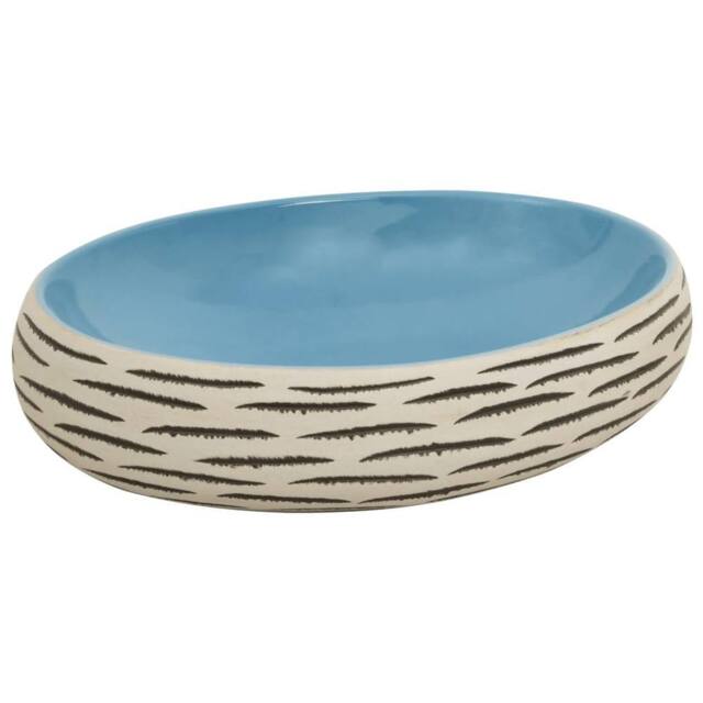 Berkfield Home Countertop Basin Multicolour Oval 59x40x15 cm Ceramic - Size: 59 x 40 x 15 cm - image 1