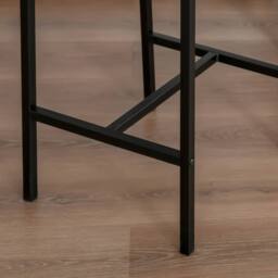 STILVORA Bar Table Set with metal frame in oak effect in Light Oak - thumbnail 8