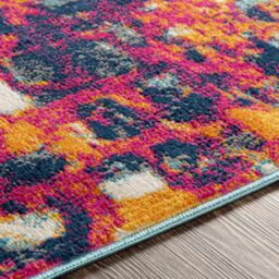 Livabliss Floransa-Abstract Pink Yellow Blue Grey Modern Marble Living Dining Rug in Orange - Size: 200 cm x 275 cm - thumbnail 8