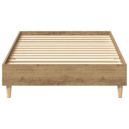 Berkfield Home Bed Frame No Mattress Artisan Oak 100x200 cm Engineered Wood in Brown - thumbnail 5