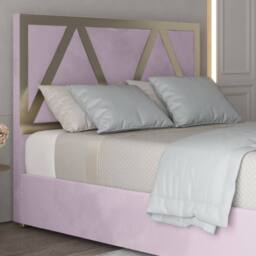 Casani Cliddesden Upholstered Soft Velvet Pink Metal Designer Bed Frame - Size: Small Double - thumbnail 6