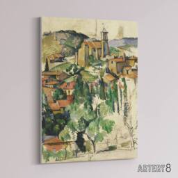 "Artery8 Paul Cezanne The Village Of Gardanne Canvas Wall Art Print - Size: W18"" x H24""" - thumbnail 2