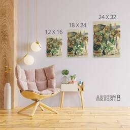 "Artery8 Paul Cezanne The Village Of Gardanne Canvas Wall Art Print - Size: W18"" x H24""" - thumbnail 4