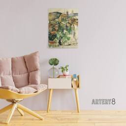 "Artery8 Paul Cezanne The Village Of Gardanne Canvas Wall Art Print - Size: W18"" x H24""" - thumbnail 3