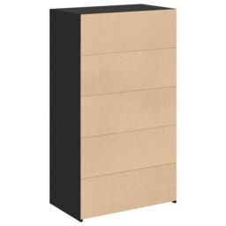 Berkfield Home Highboard Black 70x41x124 cm Engineered Wood - Size: 70 x 41 x 124 cm - thumbnail 6