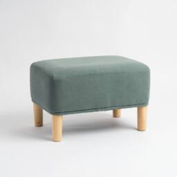 Scottish Everlastings Ltd Light Teal Cord Foot Stool - thumbnail 3