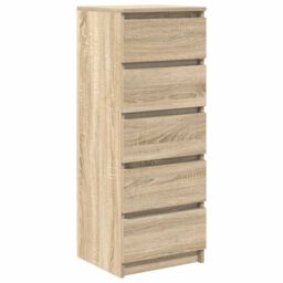 Berkfield Home Sideboard with Drawers Sonoma Oak 37.5x35x99 cm Engineered Wood in Brown - thumbnail 2