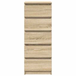 Berkfield Home Sideboard with Drawers Sonoma Oak 37.5x35x99 cm Engineered Wood in Brown - thumbnail 6