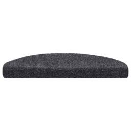 Berkfield Home 15pcs Self-adhesive Stair Mats Needle Punch 65x21x4cm Dark Grey - Size: Medium - thumbnail 4