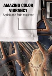 JQ Licensing Rle Live To Hunt Deer Skull Silky Touch Super Soft Throw Blanket 152 X 127 cm in White - thumbnail 4