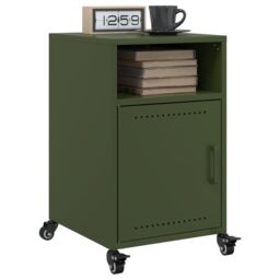 Berkfield Home Bedside Cabinets 2 pcs Olive Green 36x39x59 cm Steel - Size: 36 x 39 x 59 cm