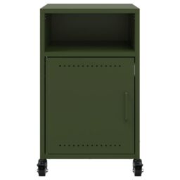 Berkfield Home Bedside Cabinets 2 pcs Olive Green 36x39x59 cm Steel - Size: 36 x 39 x 59 cm - thumbnail 5