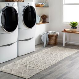 Livabliss Hygge-Hand Woven Charcoal White Wool Global Living Dining Bedroom Rug in Grey - Size: 80 cm x 250 cm - thumbnail 6