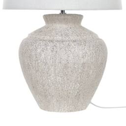 Wyld and Coco Table Lamp - Beige Ceramic Base Handmade Cotton Shade Traditional - thumbnail 7