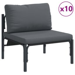 Berkfield Home Garden Sofa Set 13 pcs Anthracite Steel - thumbnail 4