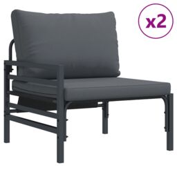 Berkfield Home Garden Sofa Set 13 pcs Anthracite Steel - thumbnail 3
