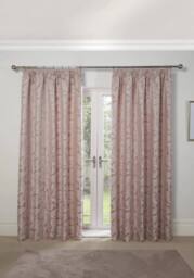 New Edge Blinds Cavendish Lined Pencil Pleat Curtains in Pink - Size: 168 cm width x 137 cm drop - thumbnail 2