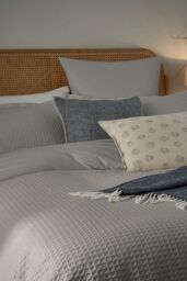 Murmur 'Lida' Square Cotton Pillowcase Pairs in Grey - Size: Standard Pillow Case - thumbnail 2